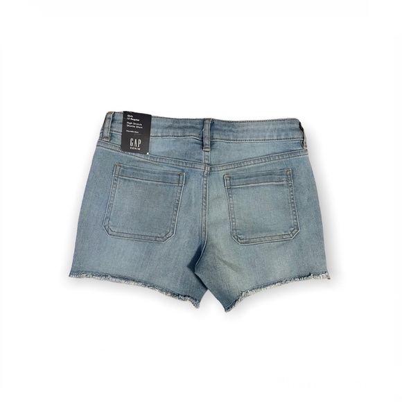 GAP GIRLS Rainbow Embroidered Shortie Cut Off Denim Shorts NWT - Picture 3 of 11